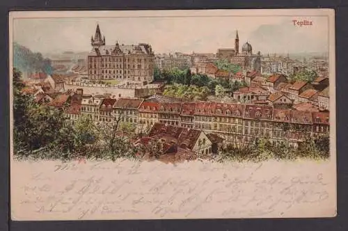 Ansichtskarte Teplitz Böhmen Ostgebiete Litho 1899 München Bayern