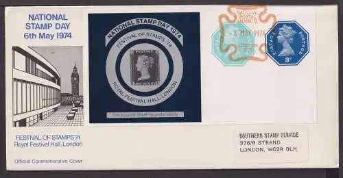 Briefmarken Großbritannien Europa Brief Block 1974 National Stamp Day