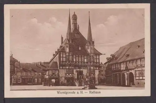 Ansichtskarte Wernigerode Harz Sachsen-Anhalt Rathaus