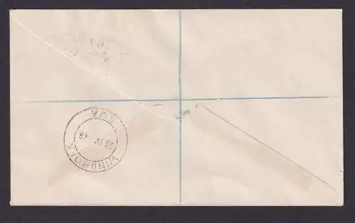 Südafrika Brief Silberhochzeit George VI + Elisabeth viol. L1 Windhoek 1948