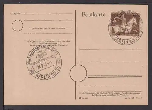 Berlin SO 36 Deutsches Reich inter SST Haltung Kriegswinterhilfswerk 1945 PK