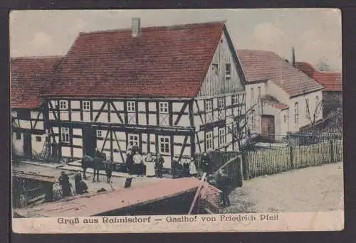 Ansichtskarte Rahnisdorf Brandenburg Gasthof Friedrich Pfeil 1919 Berlin