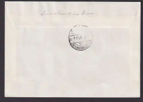 Flugpost Einschreibe Brief Air Mail Schweiz Swissair Rio De Janeiro Brasilien