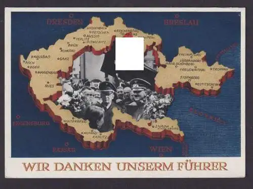 Karlsbad Sudetenland Ganzsache Deutsches Reich seltener SST Wahl + Bekenntnistag