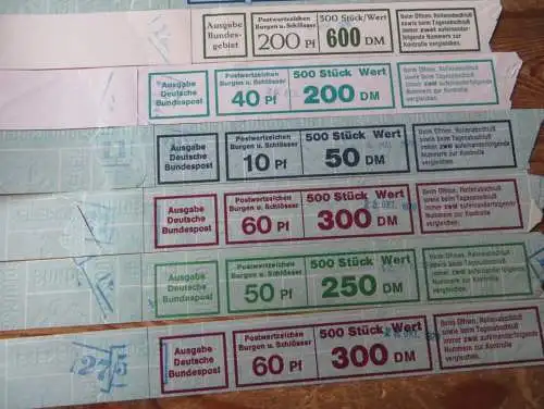 12 Banderolen Rollenmarken Burgen und Schlösser aus ex 913-999