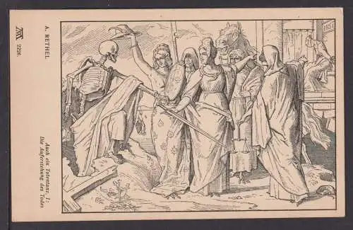 Ansichtskarte Künstler A. Rethel Auch ein Totentanz I Die Auferstehung des Todes