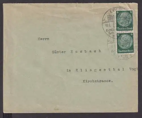 Besetzung Sudetenland Deutsches Reich Brief Eger Befreiungsstempel 1939