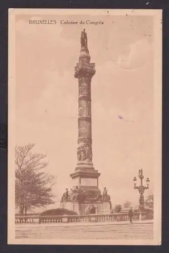 Ansichtskarte Bruxelles Brüssel Belgien Colonne du Congres Denkmal Kongress