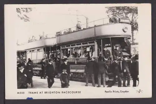 Ansichtskarte Trams at Brighton Racecourse Großbritannien