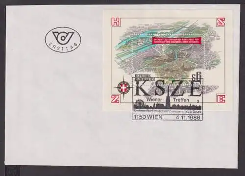 Briefmarken Österreich Europa Brief Block 1986 KSZE Treffen Wien