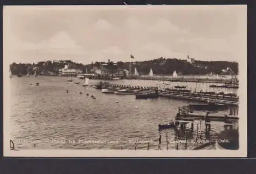 Ansichtskarte Oslo Meer Botte Anlegebrücke Norwegen