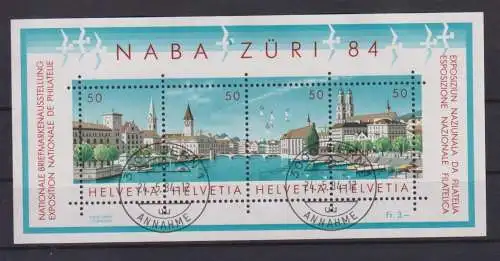 Schweiz Block 24 mit 1276-1279 Philatelie Briefmarken Ausstellung Luxus ESST