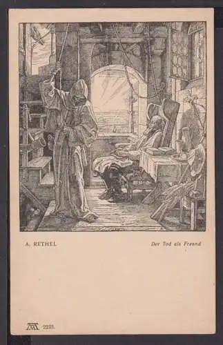 Ansichtskarte Künstler A. Rethel Der Tod als Freund