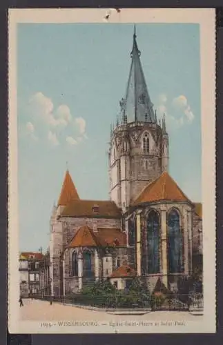 Ansichtskarte Wissembourg Elsass Frankreich Eglise Saint Pierre et Saint Paul