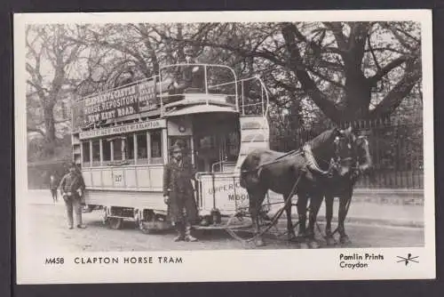 Ansichtskarte Clapton Horse Tram Großbritannien