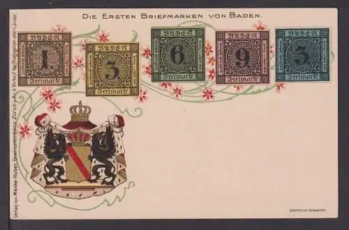 Litho Ansichtskarte Reklame Briefmarkenbörse Zürich Schweiz Briefmarken Baden