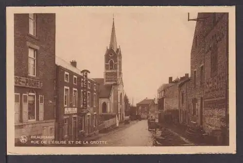 Ansichtskarte Beauraing Belgien Rue de l eglise et de la Grotte