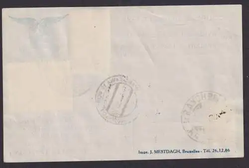 Flugpost Brief Air Mail Ballonpost Coupon Gordon Bennett Flug Brüssel - Warschau