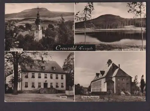 Ansichtskarte Cranzahl Sachsen Erzgebirge Schule Haus der Freundschaft n.