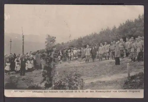 Ansichtskarte Gereuth Vogesen Frankreich Feldpost 1915 Hohenaschau Bayern