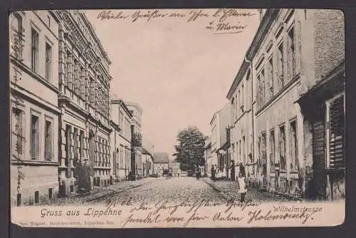 Ansichtskarte Lippehne Pommern Ostgebiete Wilhhelmstrasse Reichenberg Böhmen