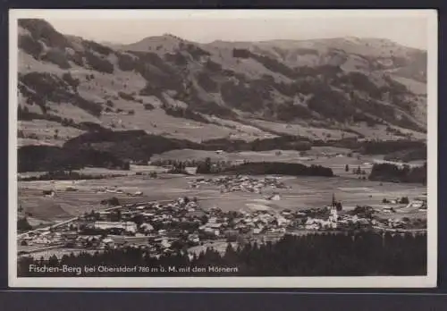 Ansichtskarte Oberstdorf Fischen Berg Hörner Bergpanorama Landschaft Wald Bayern