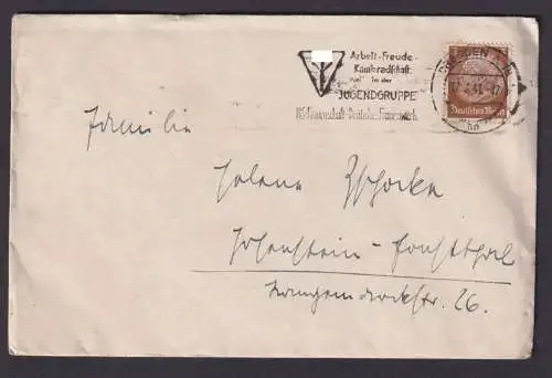 Briefmarken Deutsches Reich Brief SST NS Frauenschaft Deutsches Frauenwerk