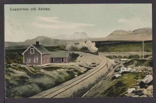 Ansichtskarte Lapporten Lappland Schweden Eisenbahn 1908 Trollhättan