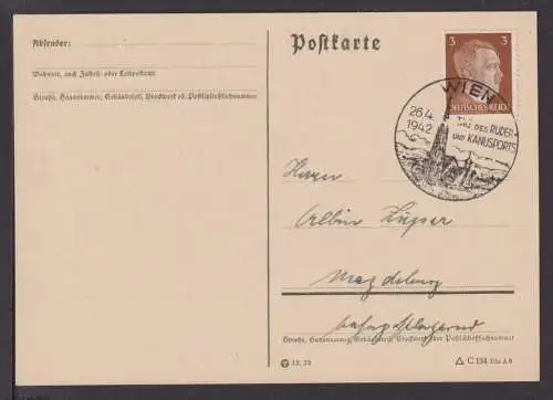 Ostmark Österreich Sport Wassersport Deutsches Reich Brief selt SST Wien Tag des