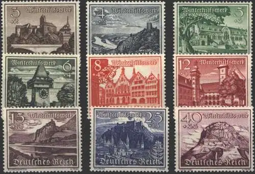 Deutsches Reich 730-738 Winterhilfswerk Bauwerke Luxus postfrisch MNH Kat 60,00