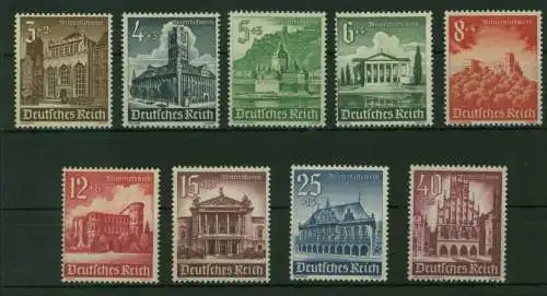 Deutsches Reich WHW Winterhilfswerk Bauwerke 751-759 Luxus postfrisch MNH 40,00