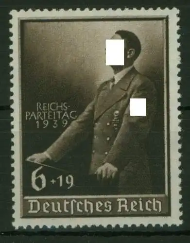 Deutsches Reich 701 Beabsichtigter Reichsparteitag Luxus postfrisch MNH Kat 24,-