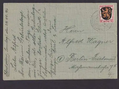 Besetzung Franz. Zone Landpoststempel Mainz Rhein Zone Francaise Ansichtskarte