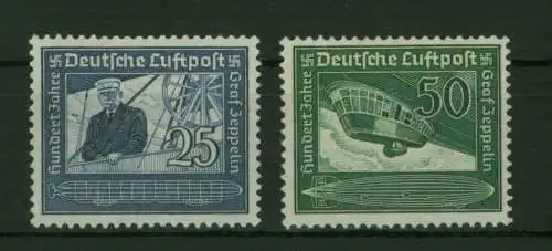 Deutsches Reich Zeppelin Flugpost 669-670 1938 Luxus postfrisch Kat.-Wert 55,00