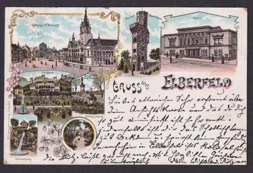 Litho Ansichtskarte Elberfeld Wuppertal NRW n. Münstereifel