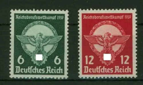 Deutsches Reich 689-690 Reichsberufswettkampf 1939 Luxus postfrisch MNH Kat 25,-