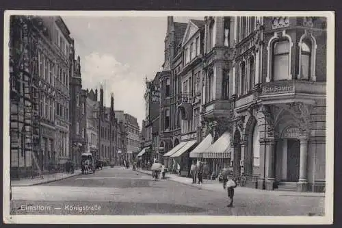 Ansichtskarte Elmshorn Schleswig Holstein Könihstrasse Geschäftsstrasse Cafe