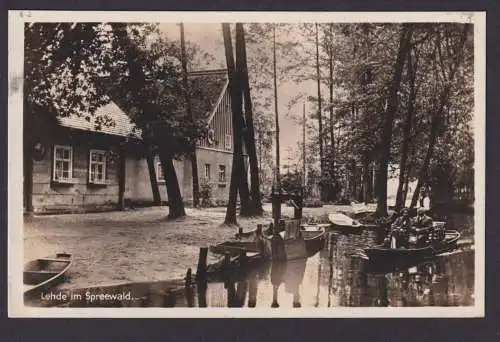 Ansichtskarte Lehde Brandenburg Spreewald Bootsfahrt ab Lübbenau n. Soden Kr.