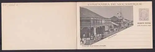 Mosambik Mozambique Afrika Portugal Kolonien selt. Bild Ganzsache Doppelkarte