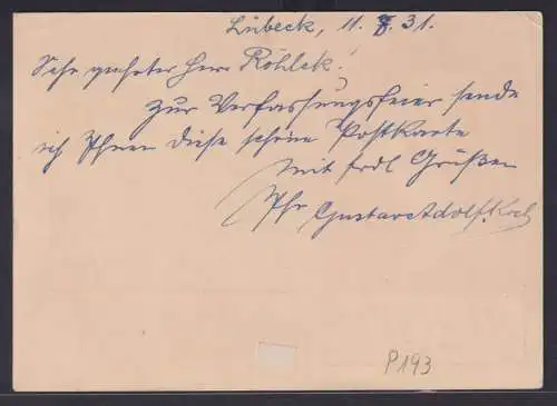 Ganzsache 8 Pfg. Reichspräsident Ebert mit Stempel Benutzt die Luftpost