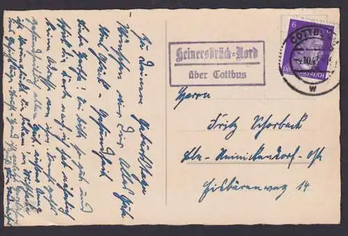 Heinersbrück Nord über Cottbus Brandenburg Deutsches Reich Ansichtskarte