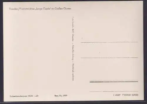 Ansichtskarte Dresden Freilichtbühne Junge Garde Großer Garten Konzert Turnen