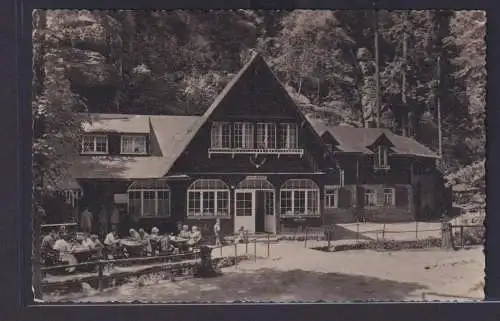 Ansichtskarte Pirna Sachsen Sächs. Schweiz Gasthaus Uttewalder Grund nach