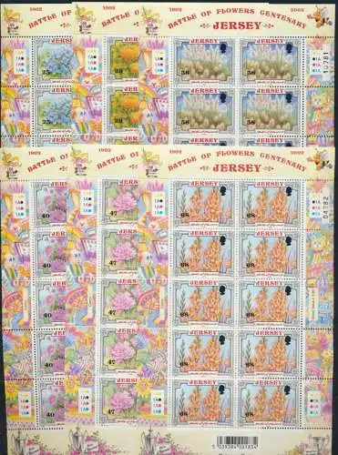 Großbritannien Jersey Kleinbogensatz 1041-46 Blumenfestival Luxuspostfrisch MNH