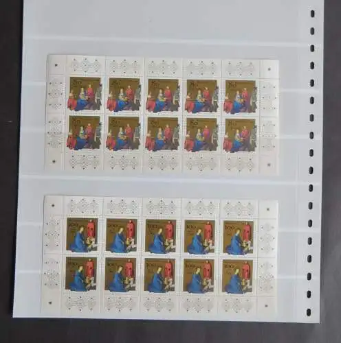 Bund Kleinbogen Zehnerbogen 1770-1771 Weihnachten je postfrisch + EEST MNH 85,00