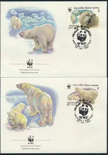 Sowjetunion 5694-5697 Naturschutz Eisbären Set Satz postfrisch FDC+Maximumkarten