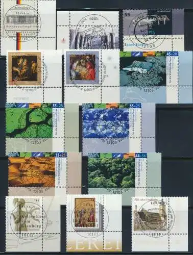 BRD Bogenrand Eckrand Jahrgang 2004 zentraler Ersttagsvollstempel