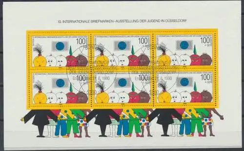 Bund Block 21 Briefmarkenausstellung Jugend Kinder Düsseldorf Ersttag-ST EEST