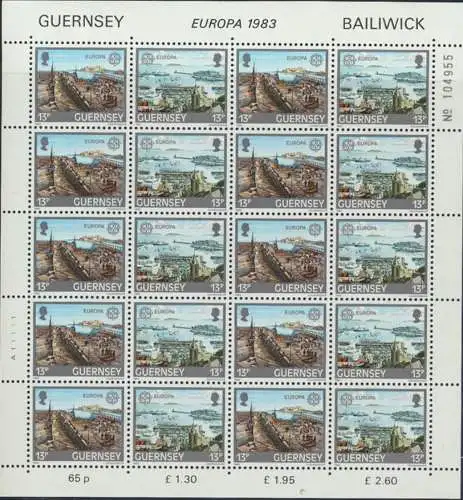 Guernsey Bogen 265-266 ** Große Werke des menschlichen Geistes Europa 1983