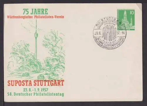 Berlin Privatganzsache Philatelie 75 Jahre Württemberg Philatelisten SÜPOSTA